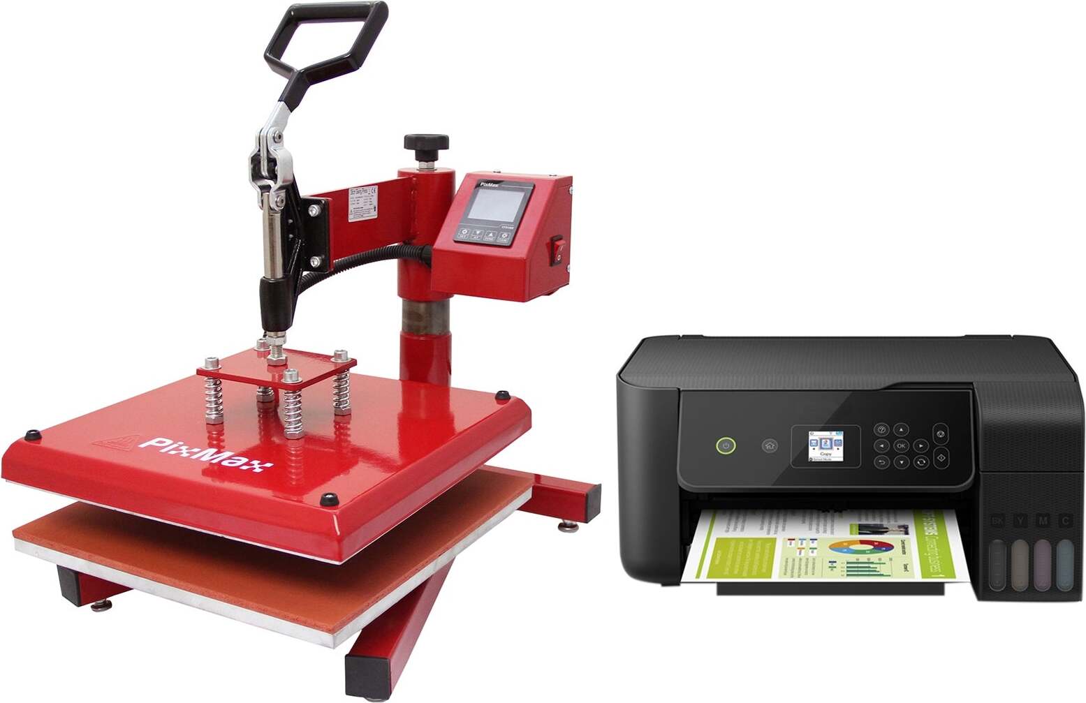 Monster Shop Transferpresse T-Shirtpresse Presse Druckpresse bedrucken mit Inkjet Drucker 10561