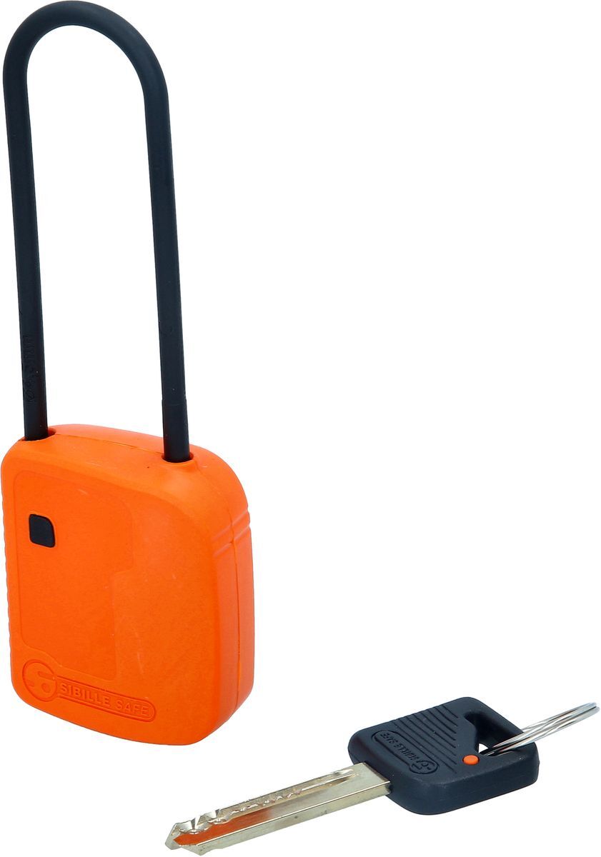 KS TOOLS Absperr-Vorhängeschloss orange Verbundmaterial, 76 mm - 117.0221