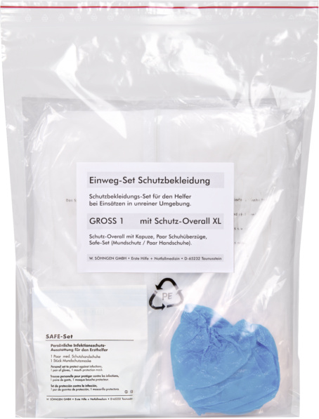 SÖHNGEN Einweg-Set Schutzbekleidung groß mit Overall 1005079