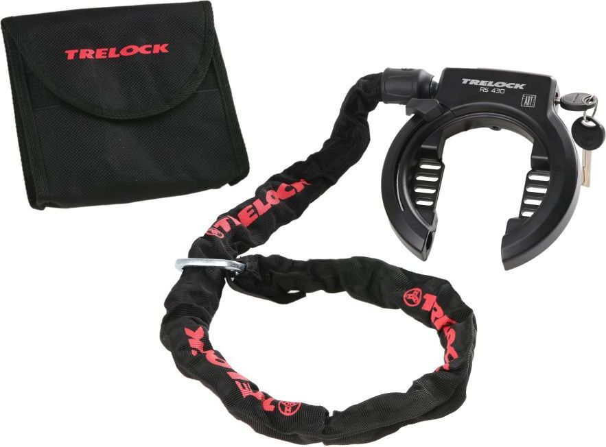 Trelock RS 430 NAZ / ZR 355 Set Fahrradschloss 100 cm Schwarz/Rot 8005409,