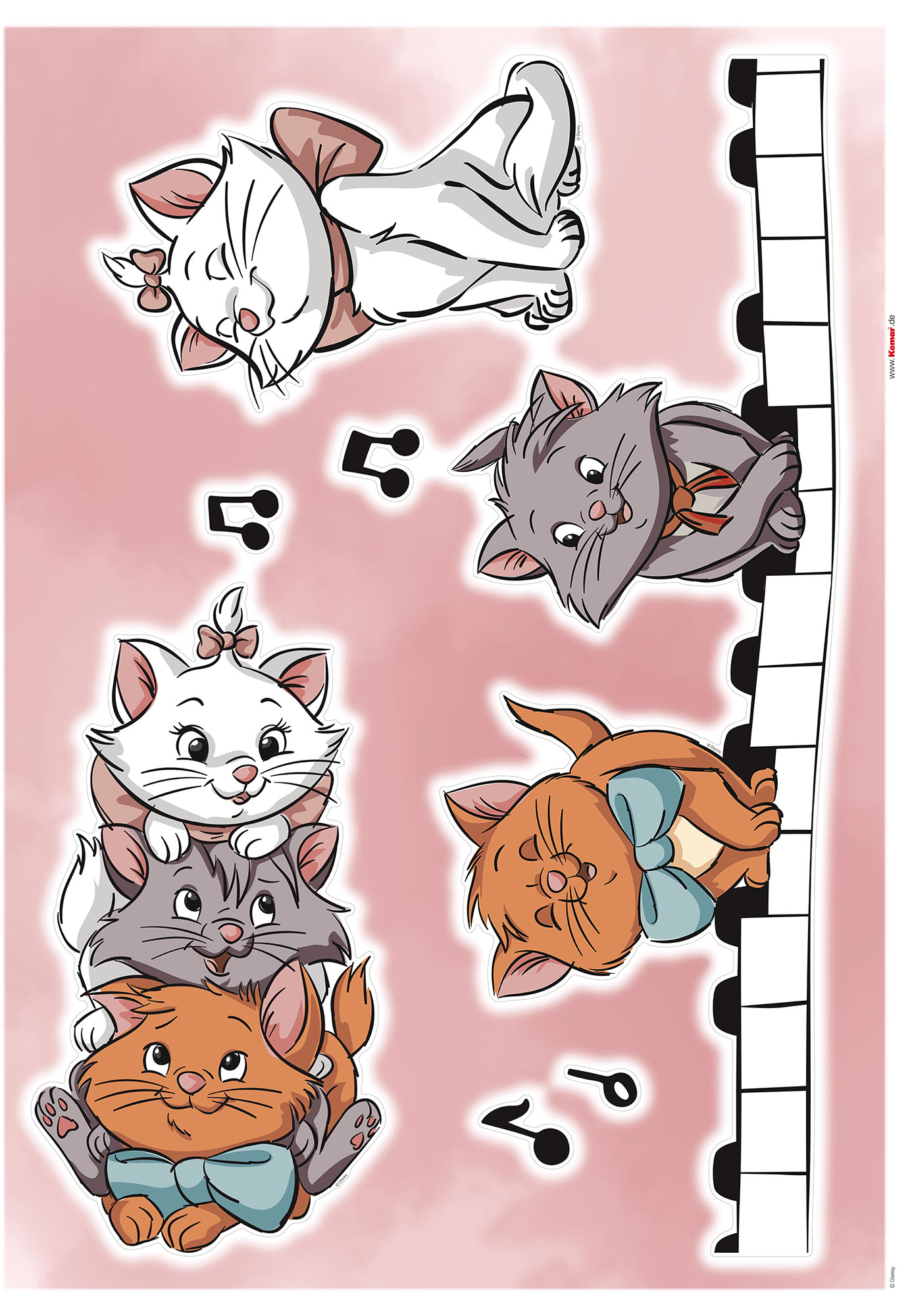 Kittens Komar - Aristocats Wandtattoo