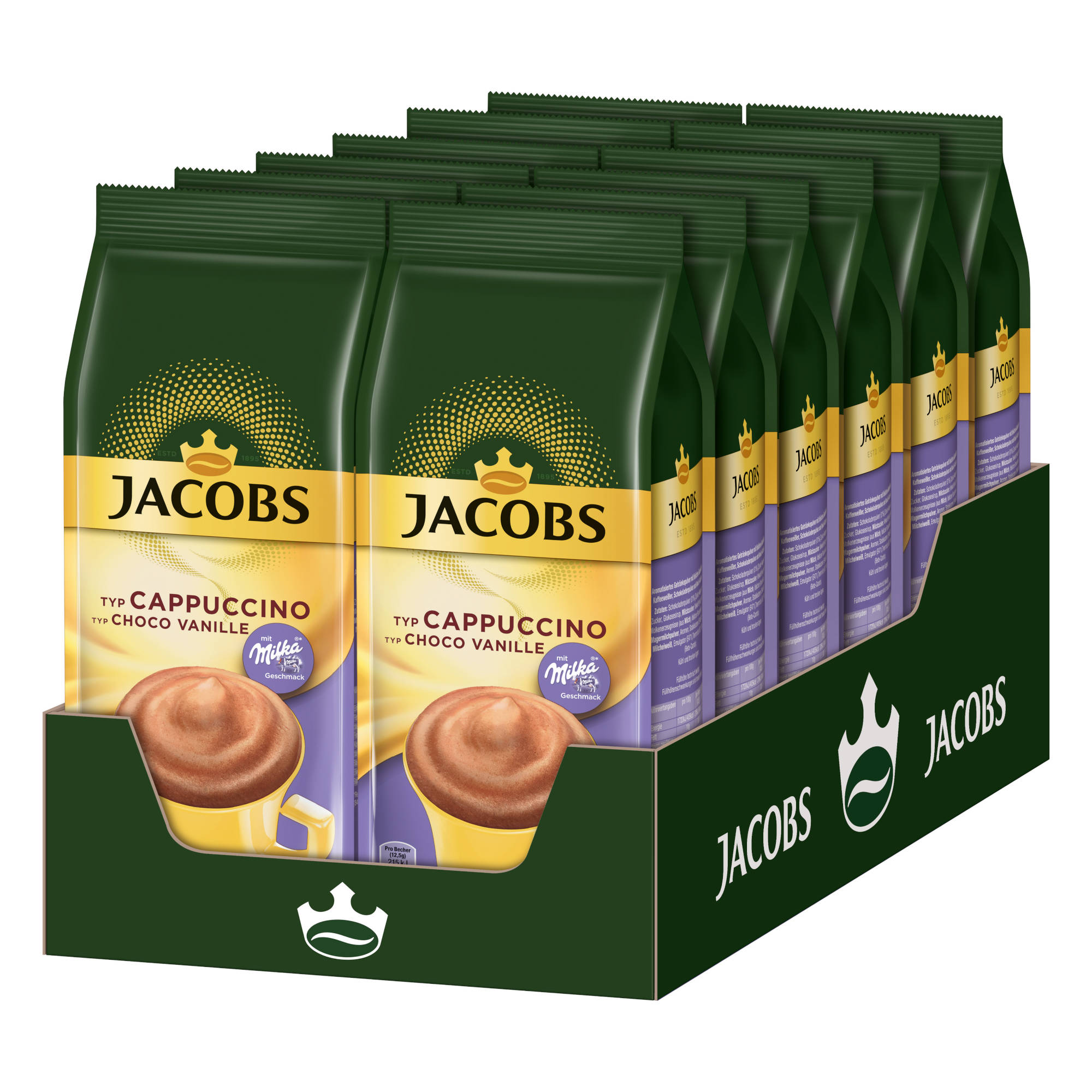 Jacobs Cappuccino Milka Choco Vanille sachet de 500 g 