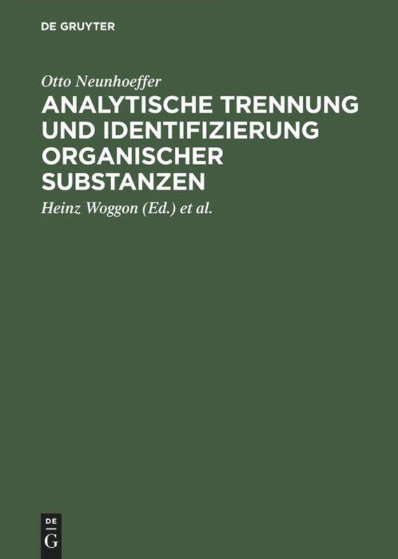 De Gruyter, Mercury Learning And Information Analytische Trennung und Identifizierung organischer Substanzen