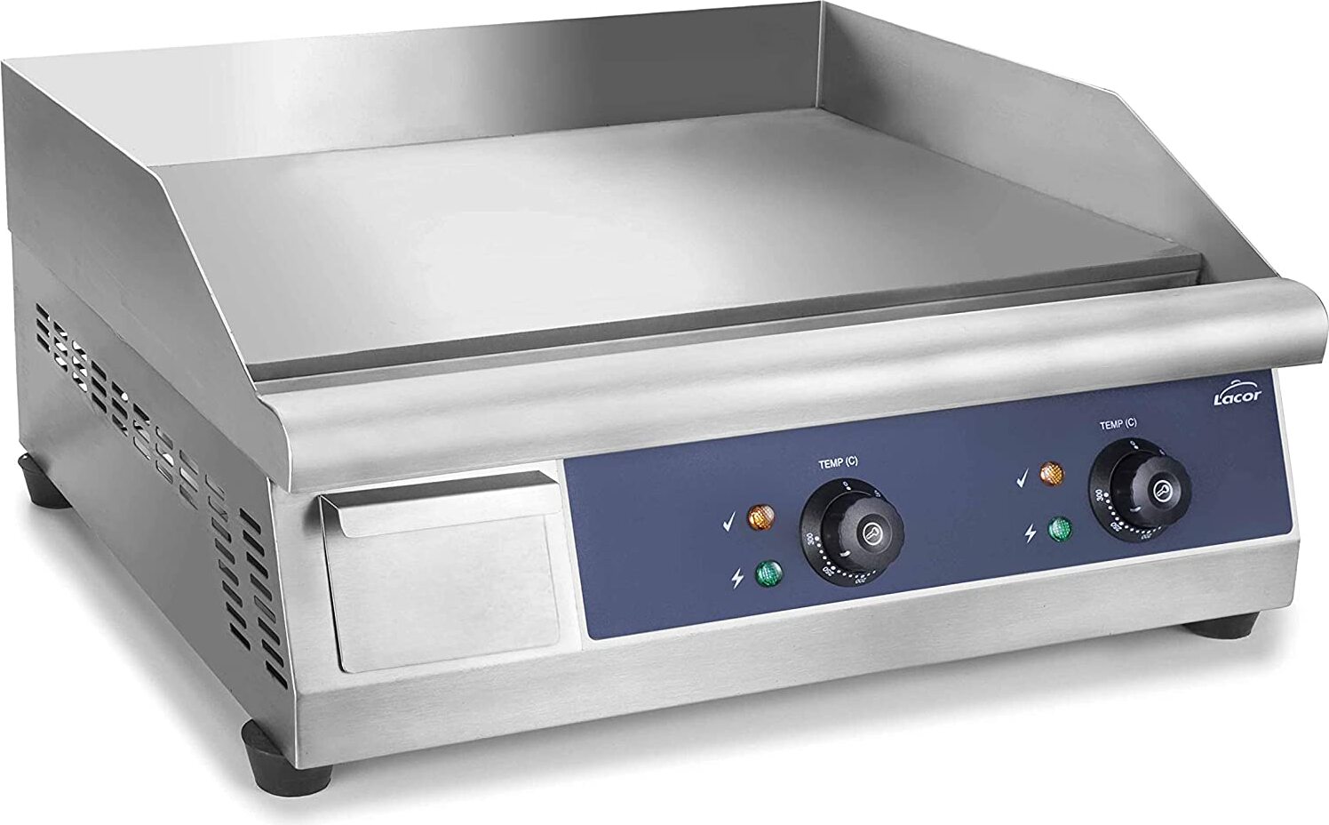 Lacor 69179 69179-Plaque Grill Professional, 6 kW, 61 x 40 cm, Edelstahl