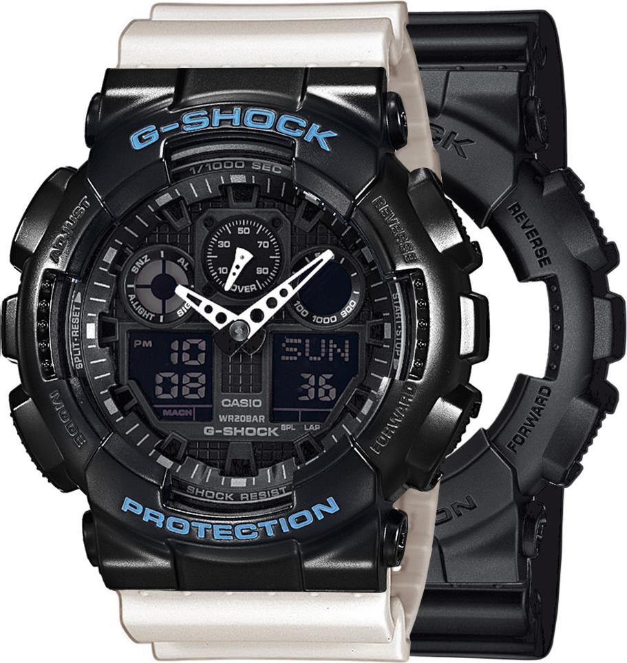 Casio G-Shock SET GA-100-1A1ER hodinky + BEZEL 10514393 + BAND 10395227 20BAR