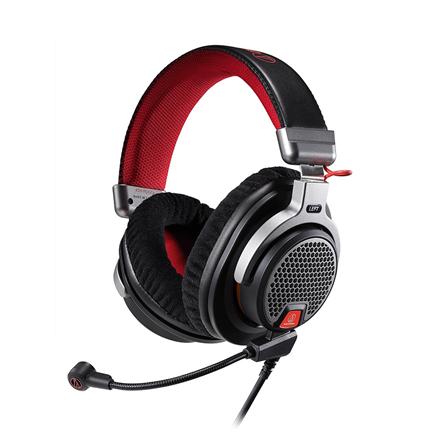 Audio Technica ATH-PDG1a 3,5 mm (1/8 palca), cez uši, mikrofón, čierna/červená