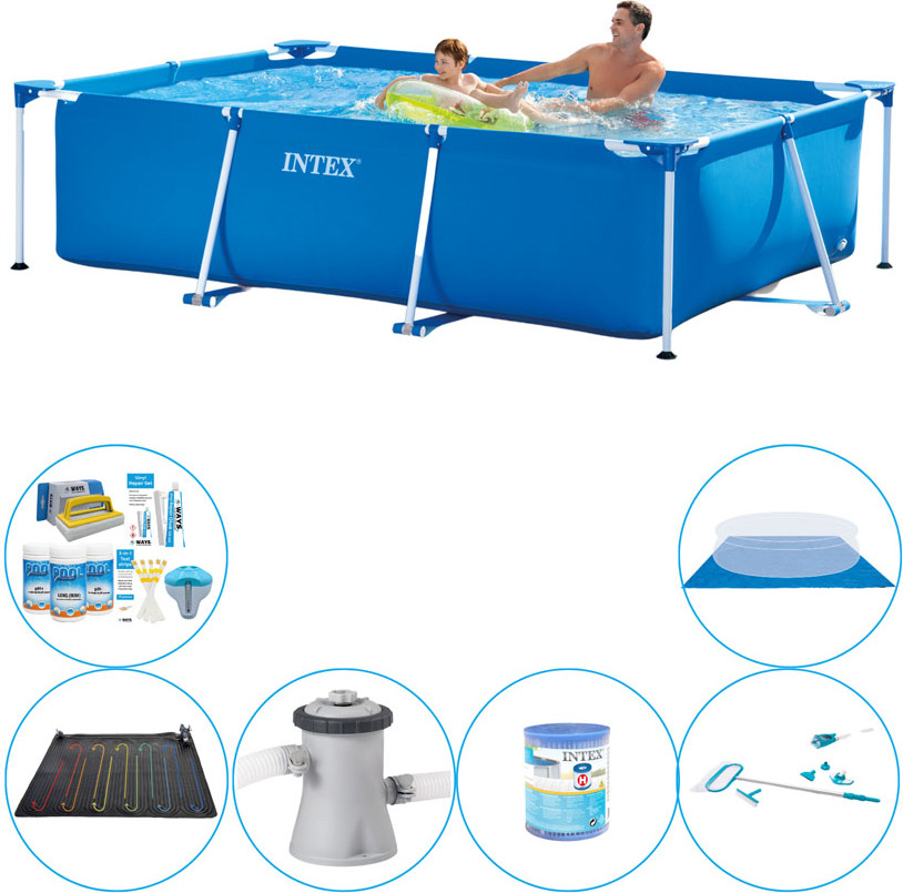 Intex Rámový bazén Rechteckig 260x160x65 cm - 7 dielny - Bazénová súprava