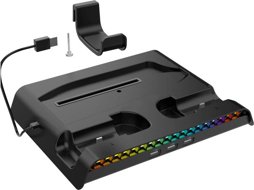 IPEGA Multifunctional Charging RGB Stand with Cooling for PS5 Slim Black PG-P5S006H