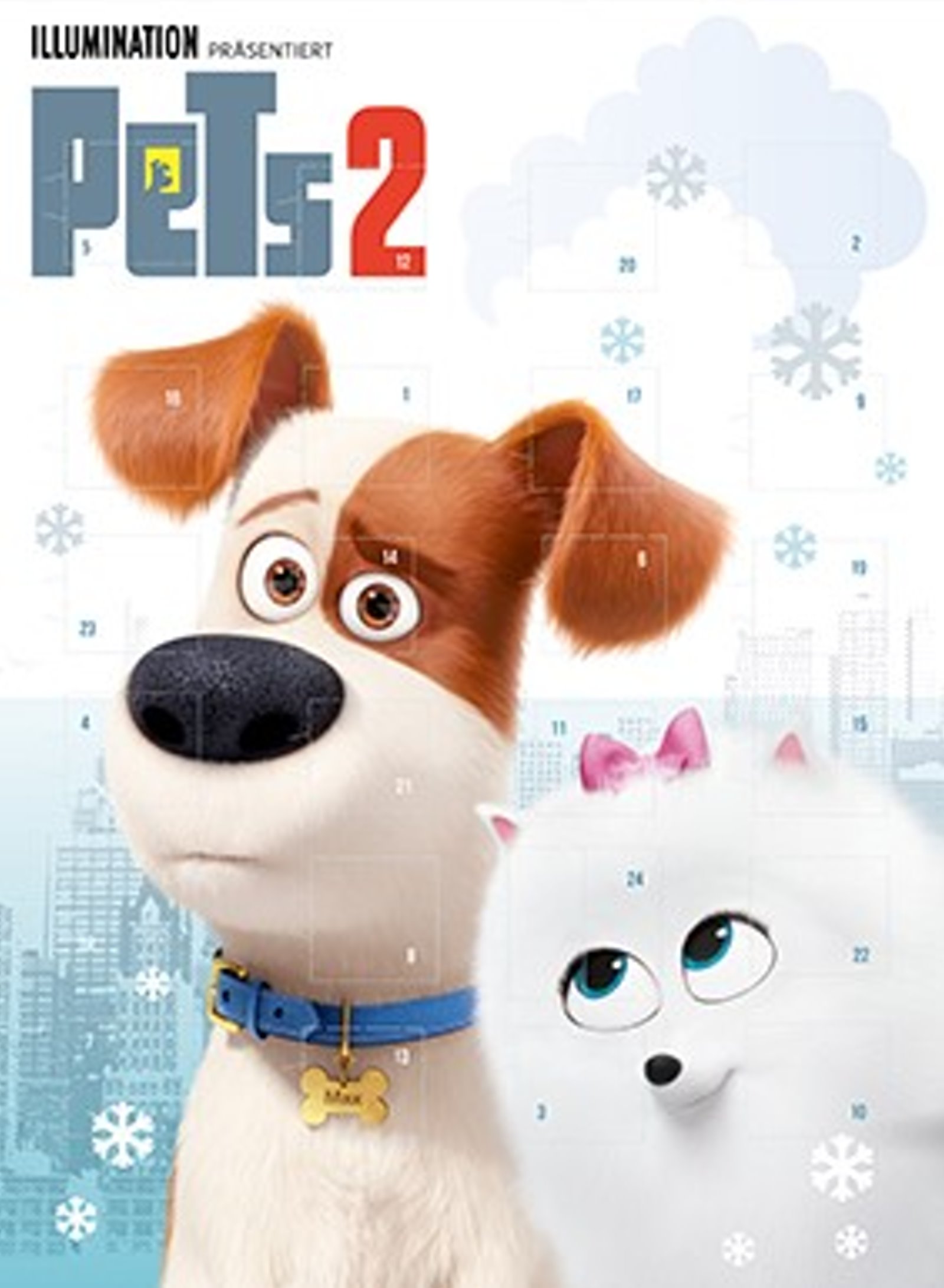 Adventný kalendár Nappy PETS plnený mliečnou čokoládou 75g