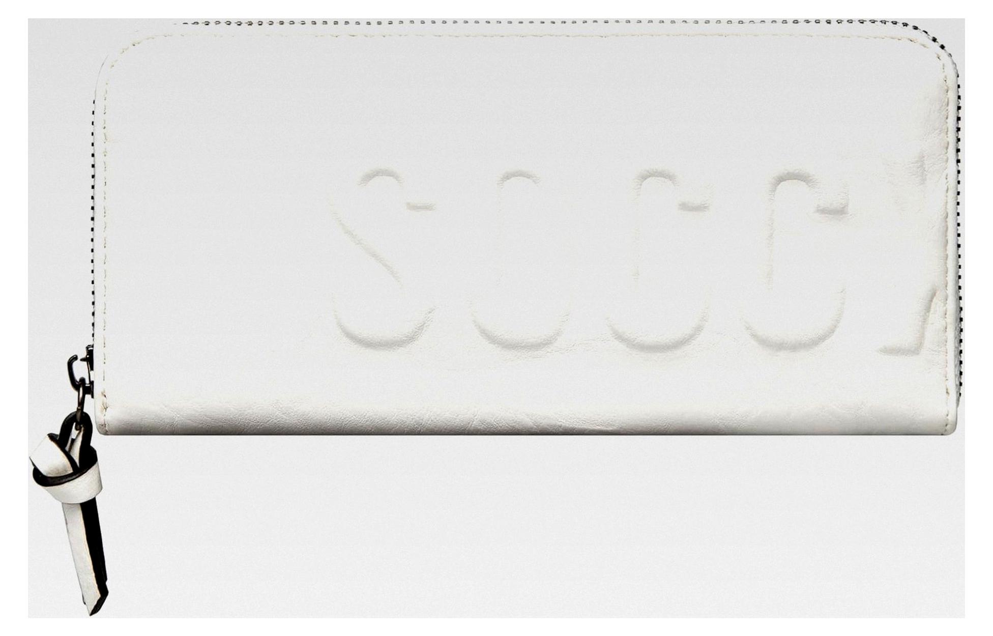 Markenlos Damen Geldbörse mit Logo-Prägung