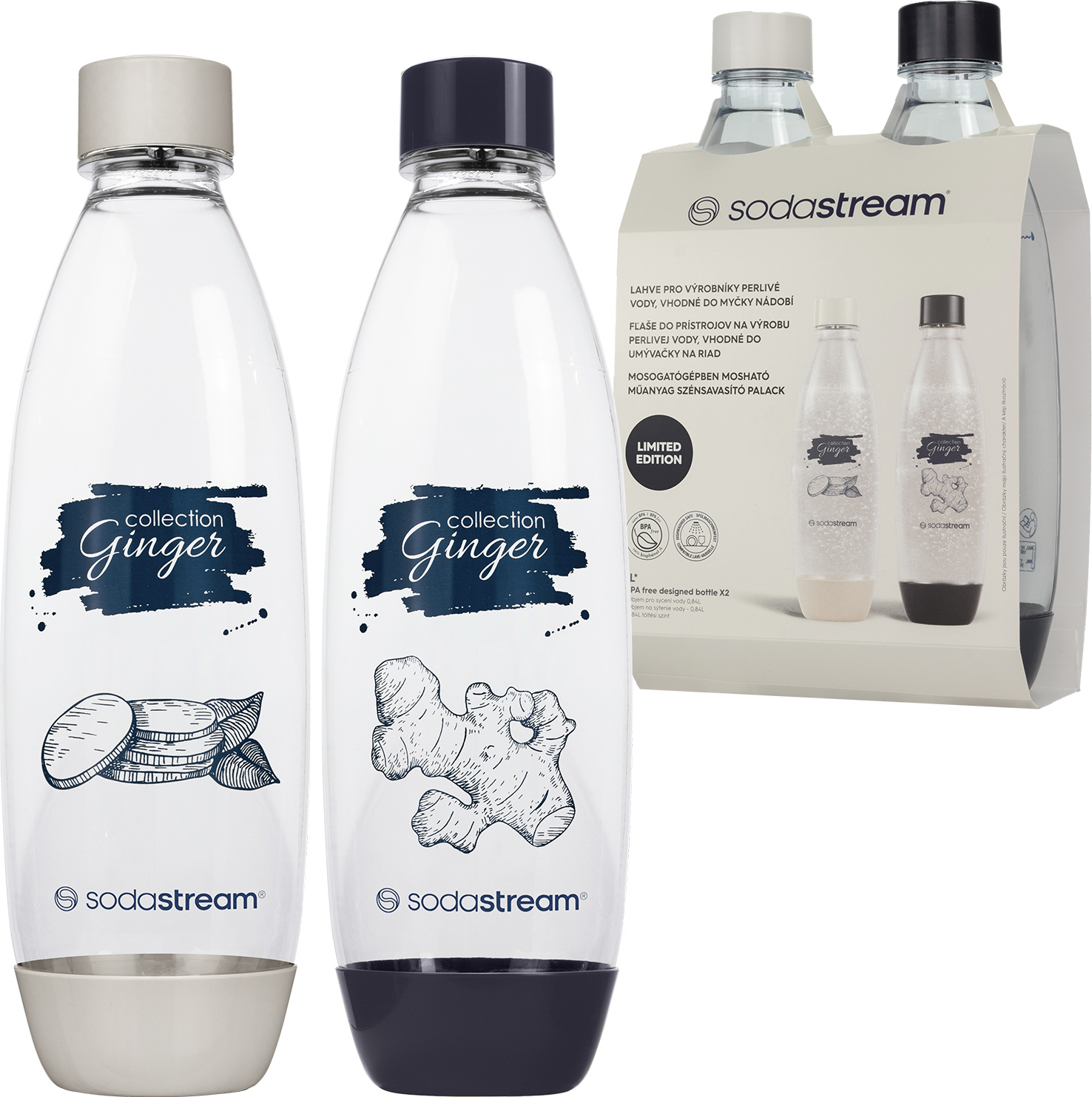 Sodastream Fľaša FUSE 2x1l Ginger Ale do umývačky