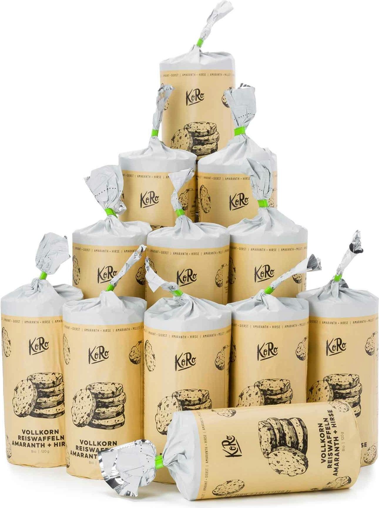 KoRo | Vollkornreiswaffeln mit Amaranth und Hirse 12 x 120 g REISW_004_T12