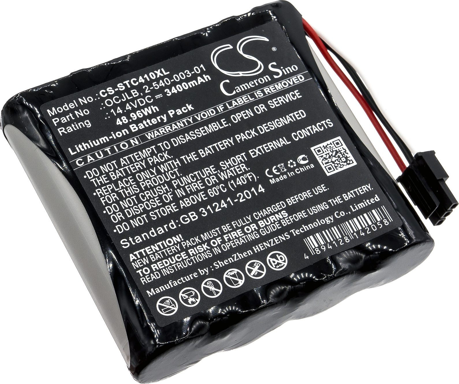 TECHTEK Akku Kompatibel mit [Soundcast] OCJ410, OCJ410-4N, OCJ411a-4N, Outcast OCJ411a Ersetzt 2-540-003-01, für OCJLB