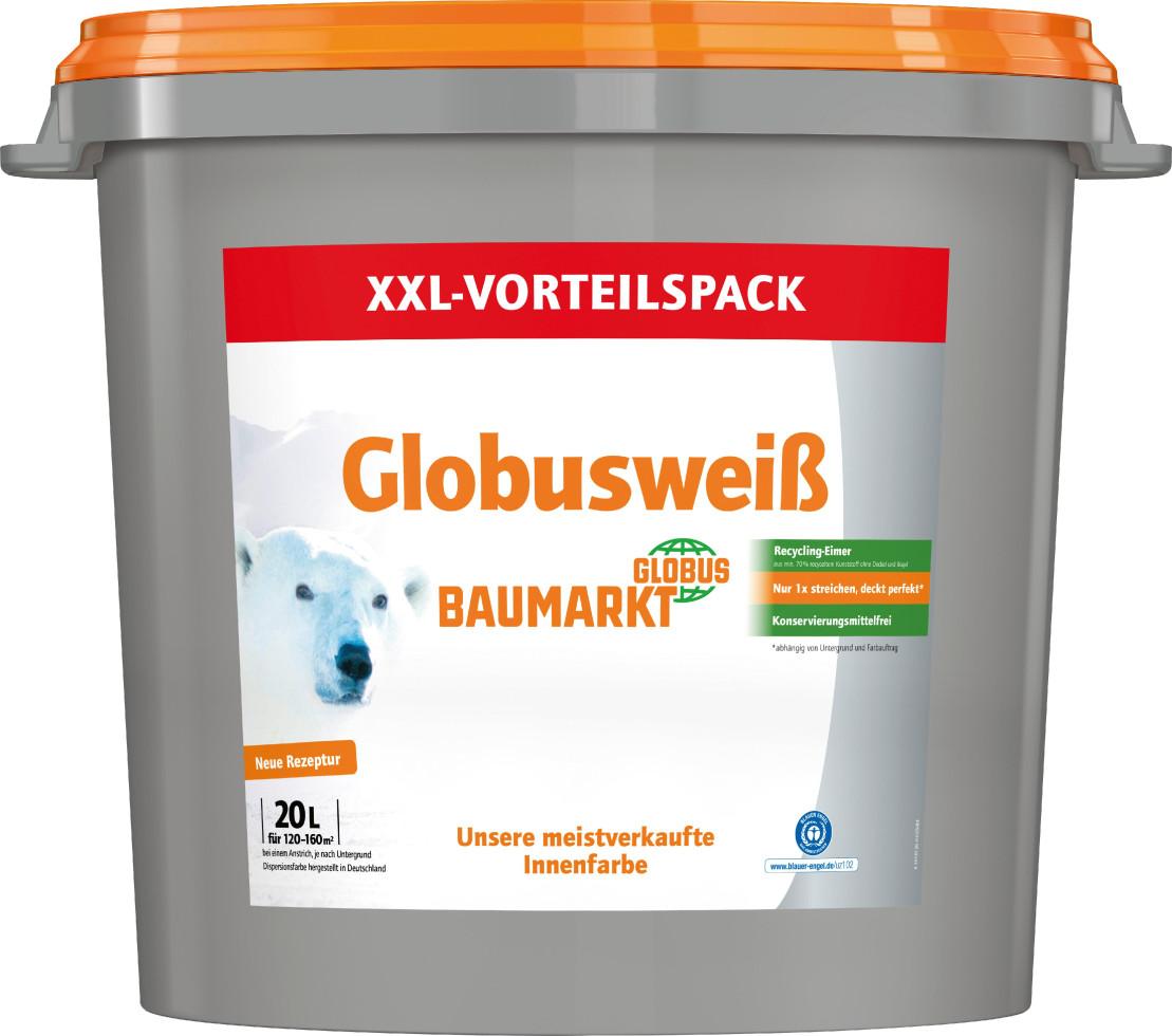 Globus Baumarkt Globusweiß Wandfarbe matt konservierungsmittelfrei 20 L