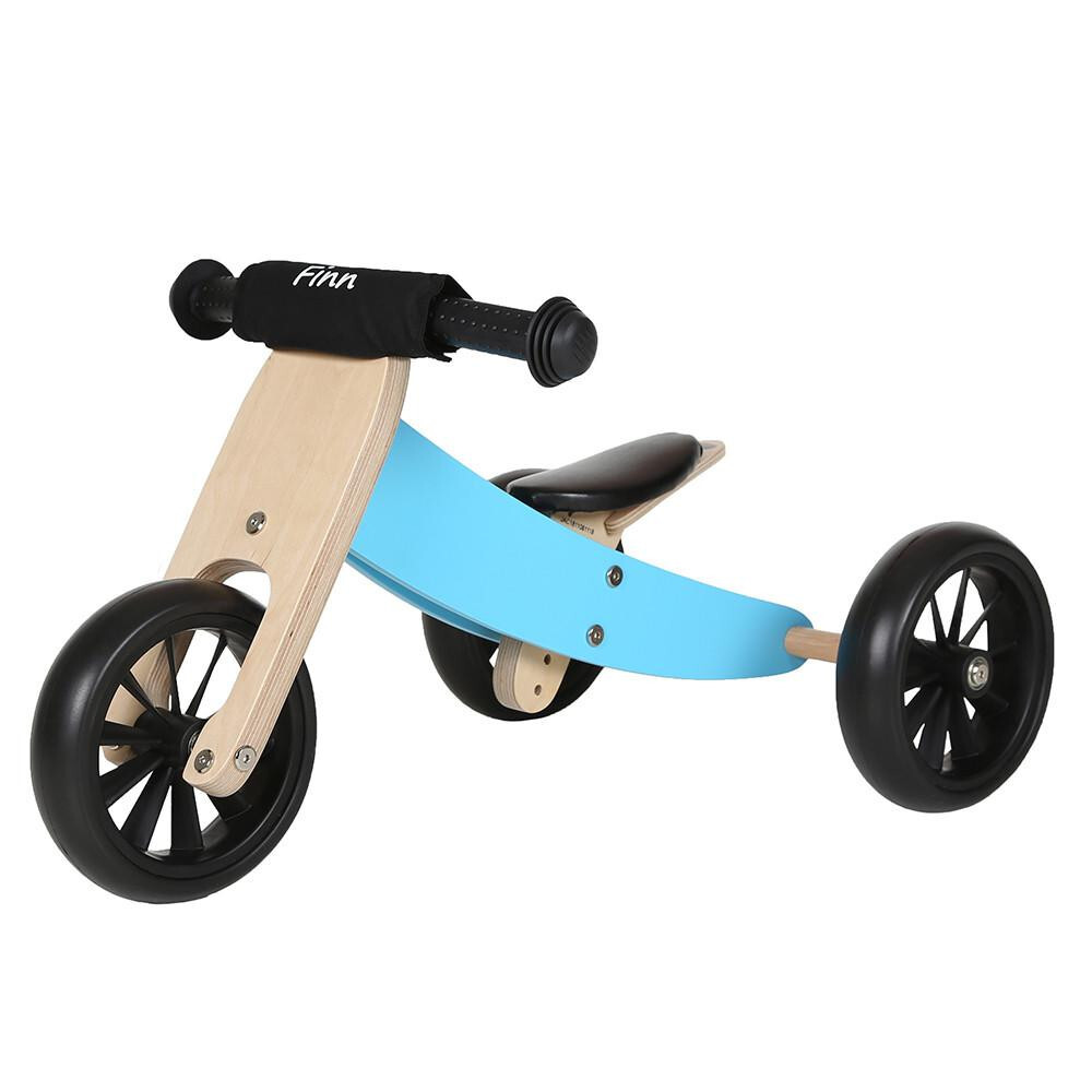 Bandits and Angels Bandits & Angels Smart Bike Laufrad Holz 4-in-1 Blau ab 1 Jahr – Für Jungen und Mädchen – Laufrad aus Holz – Umkehrbar in Dreirad und Zweirad – Verstellbarer Sattel