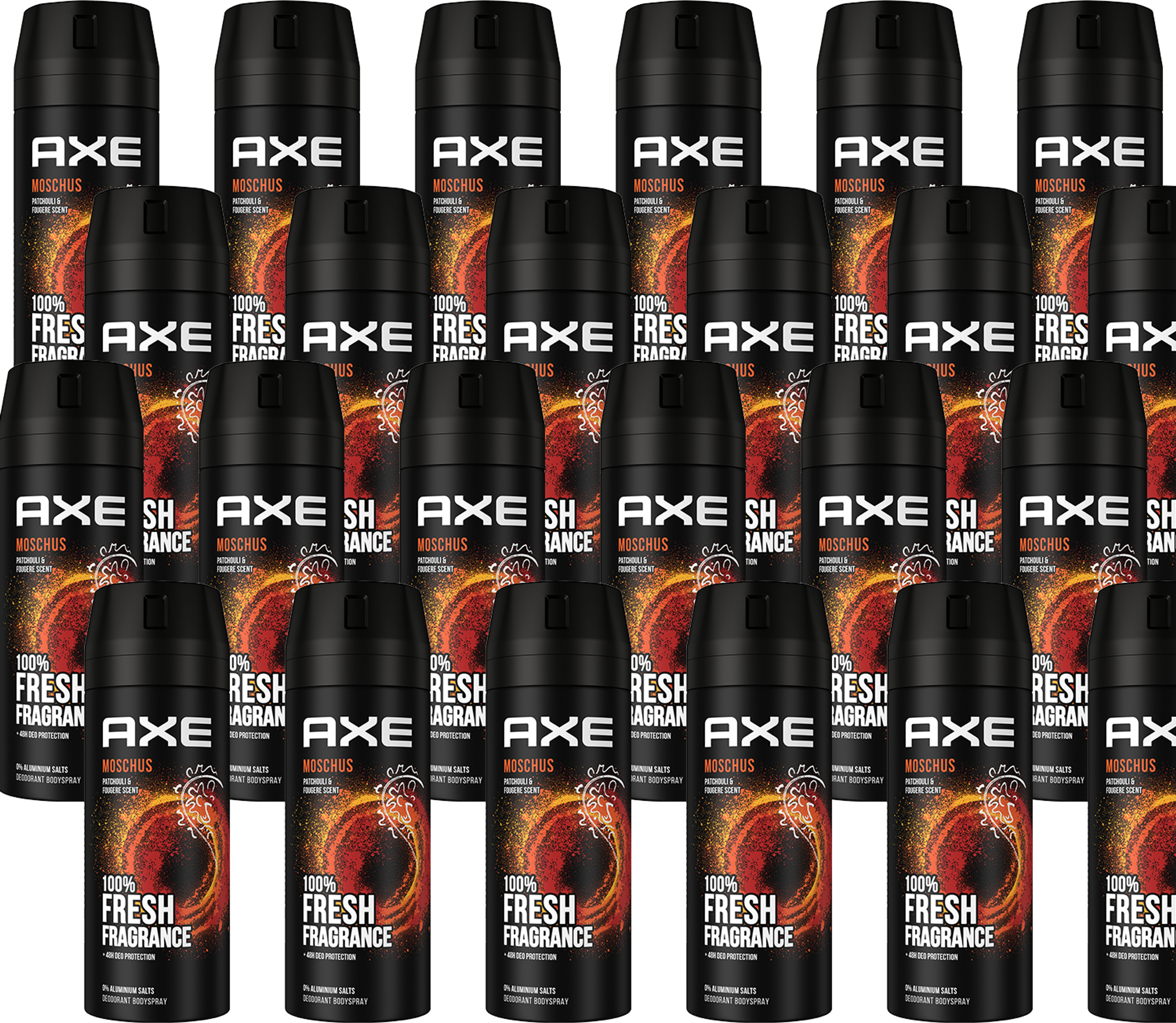 AXE Bodyspray Moschus Deo 24x 150ml Deospray Deodorant Männerdeo ohne Aluminium Herren Männer Men 8717163641064