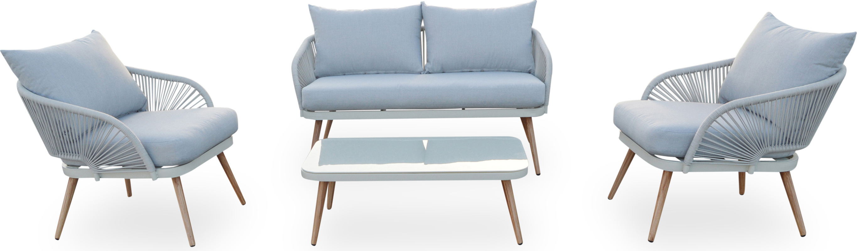 casa NOVA Lounge-Set LINO BHT 138x75x60 cm bunt Gartenset Loungemöbel