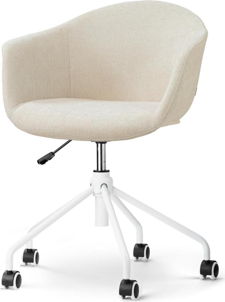 Nolon Nout-Otis Bürostuhl Warmbeige – weißes Gestell NOL.31719