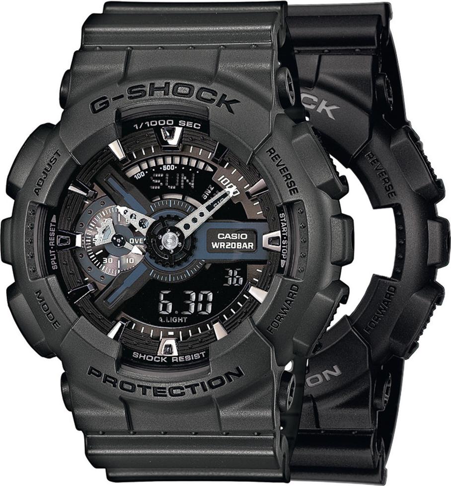 Casio G-Shock SET GA-110-1BER hodinky + BEZEL 10467795 + BAND 10467764 20BAR