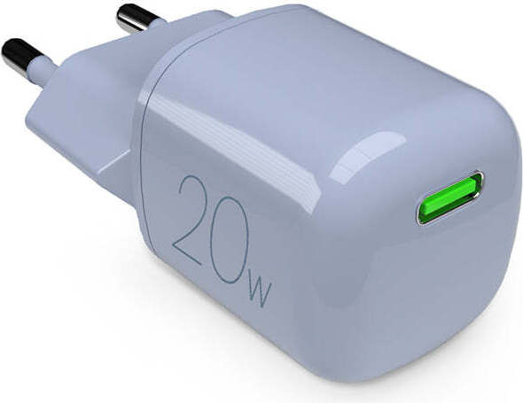 PURO MiniPro Nástenná nabíjačka GaN - Nástenná nabíjačka 1 x USB-C 20 W PD (modrá)