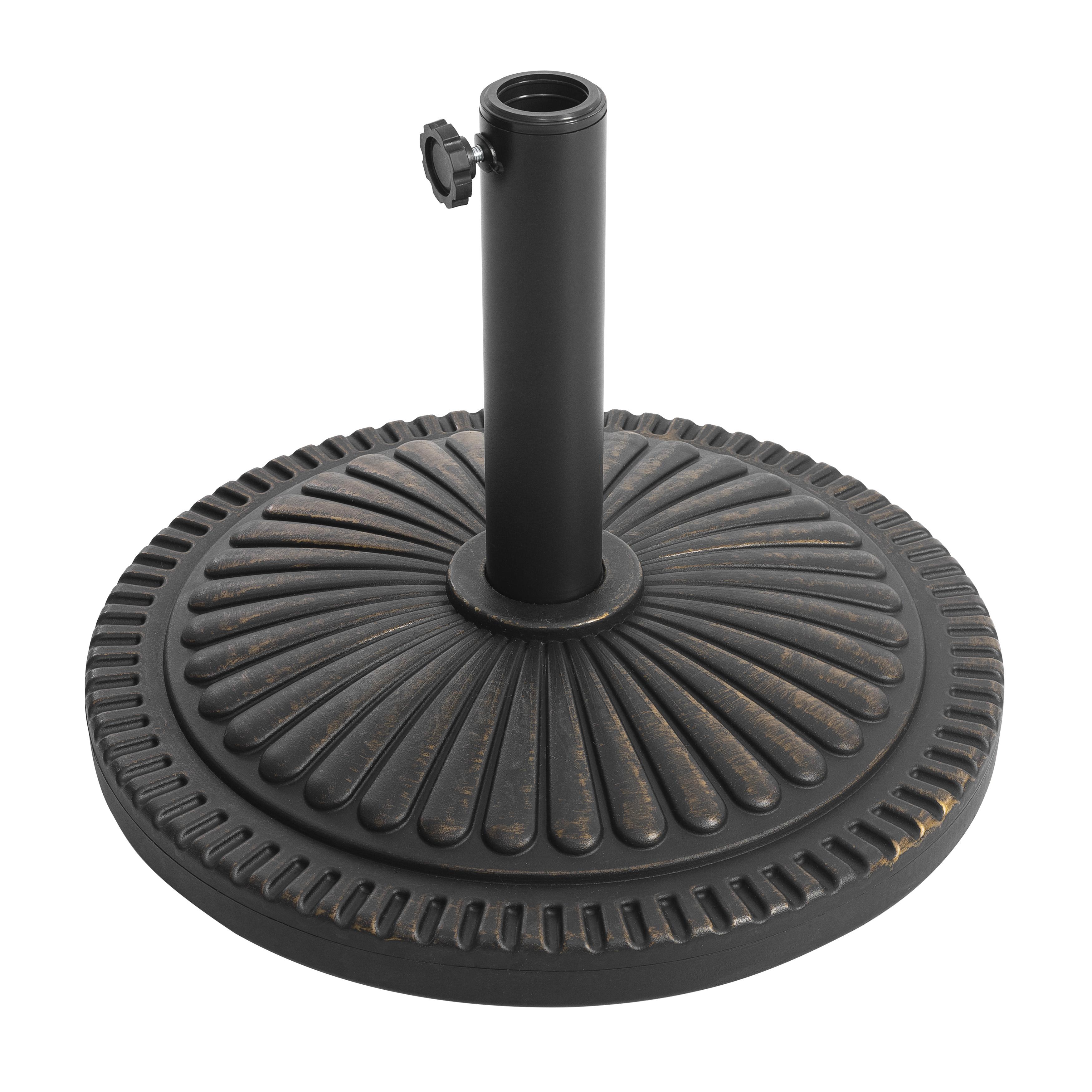 Nuu Garden Avestar 15 kg runder Schirmständer für Garten, Sonnenschirmständer, beschwerter Schirmfuß, Schirmsockel OO03