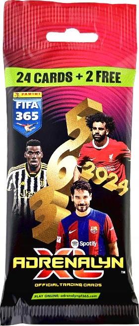PANINI FIFA 365 2024 Adrenalyn XL FAT PACK 24 + 2 Fußballkarten