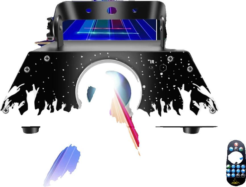 Laserový projektor, 3D animácia, diaľkové ovládanie, zástrčka EÚ