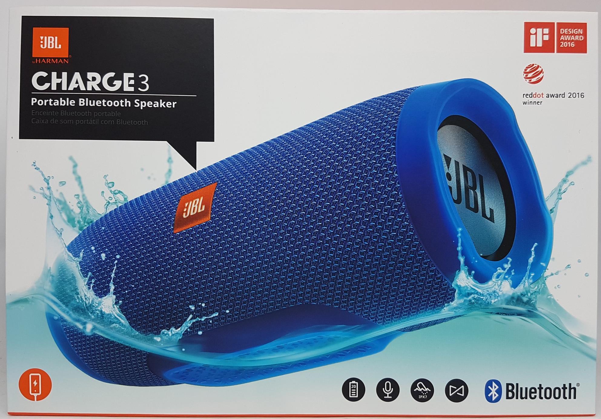 Prenosný Bluetooth reproduktor JBL Charge 3 BLUE