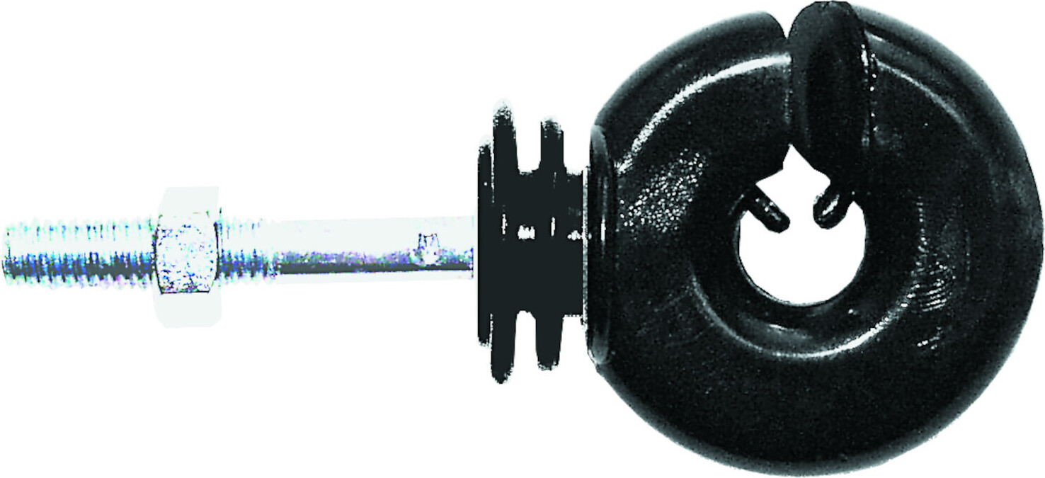 Electra Ringisolator M6 - für Metallpfähle - 25 Stück E169