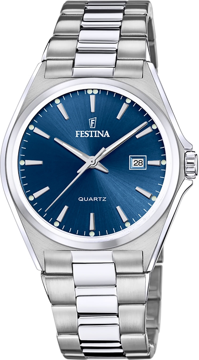 Pánske náramkové hodinky Festina Classic F20552/3 z nehrdzavejúcej ocele strieborné D2UF20552/3