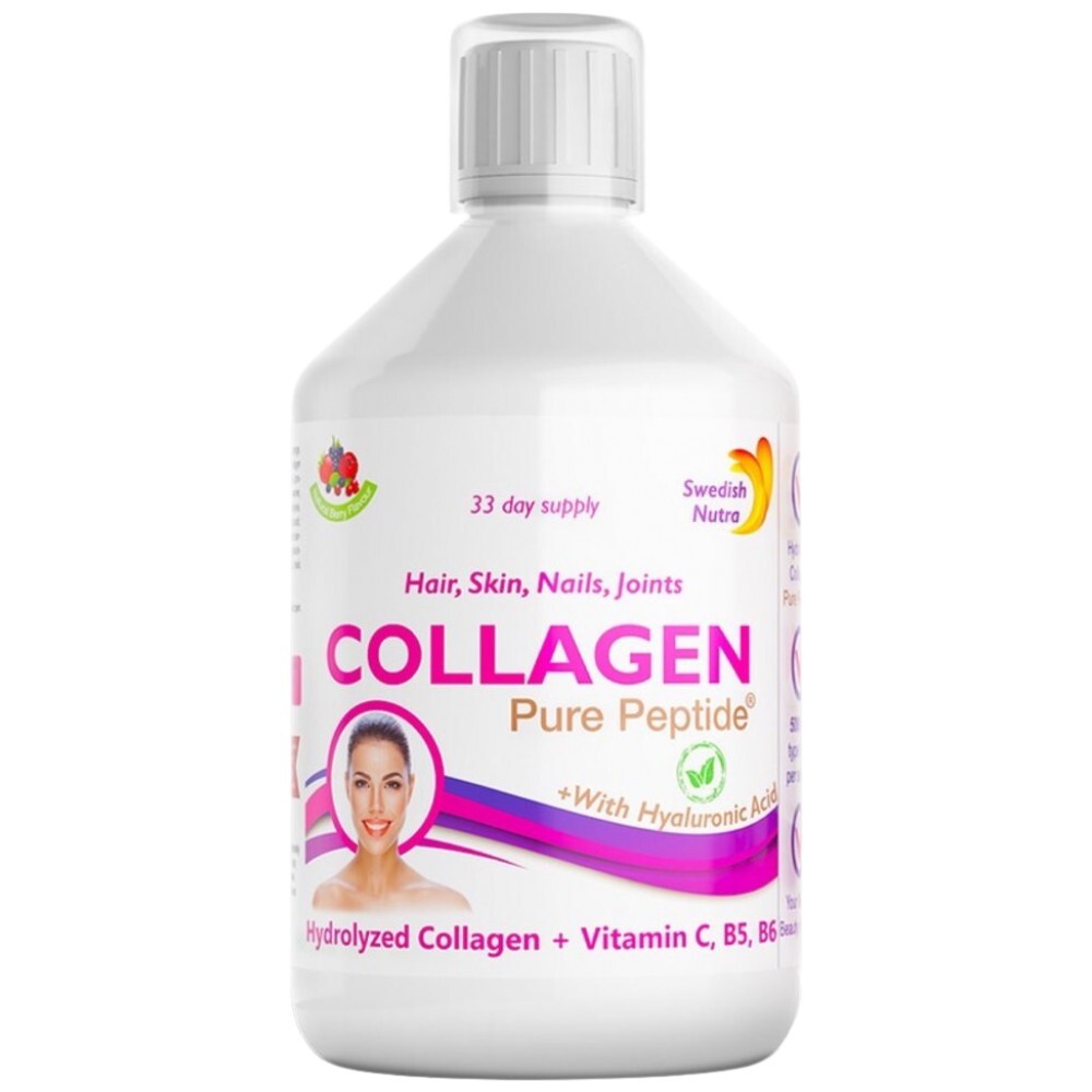 Swedish Nutra Hydrolyzed Collagen | Mit Vitamin C, B5, B6 und Hyaluronsure 1050