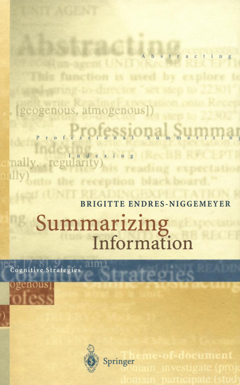 Sonstige Verlage Summarizing Information