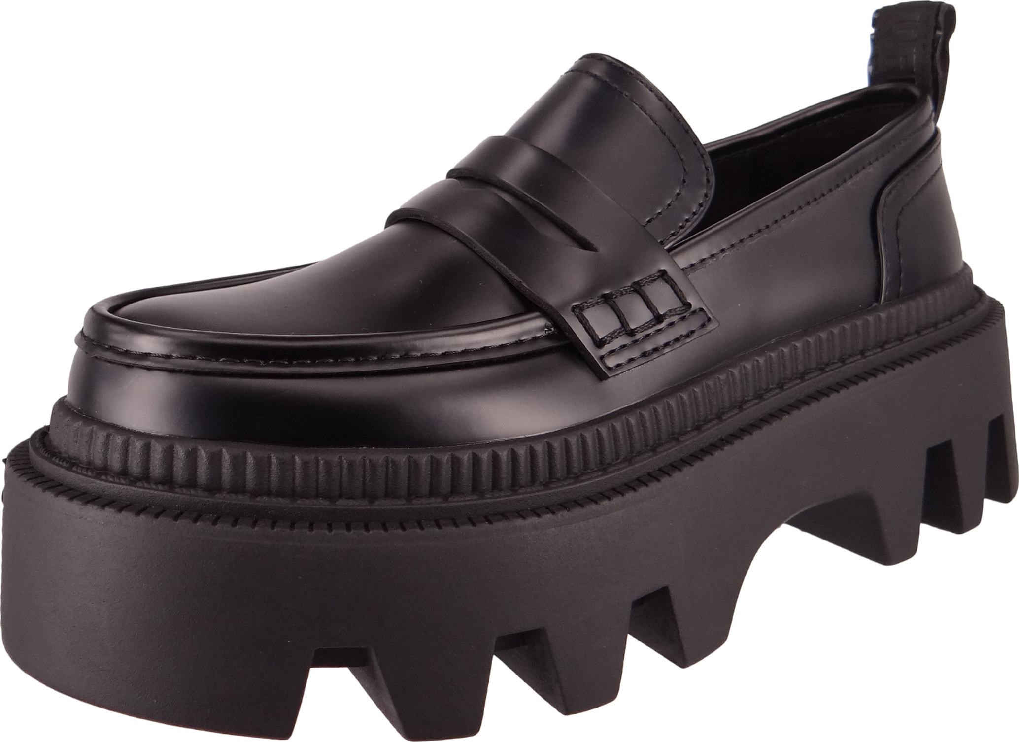 Buffalo Damen Halbschuhe Flora Loafer Vegan 1622355 Schwarz