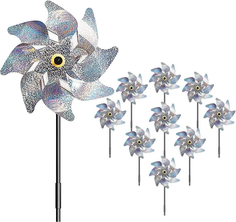 Vogelschreck Aus Edelstahl – 3D-Windspiele Mit Reflektion, 9-teilig, Für Garten, Balkon & Terrasse