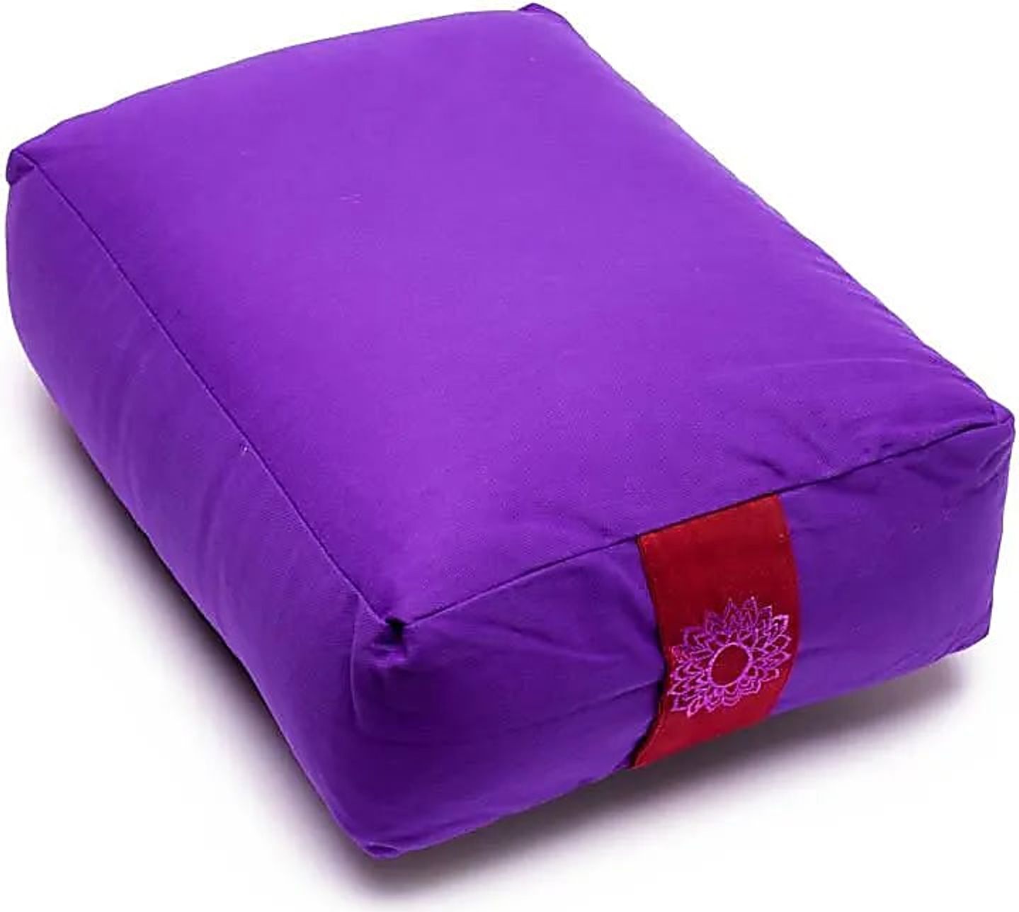 Bahadra Meditationskissen/Bolster violett 7. Chakra -- 38x28x12 cm 720