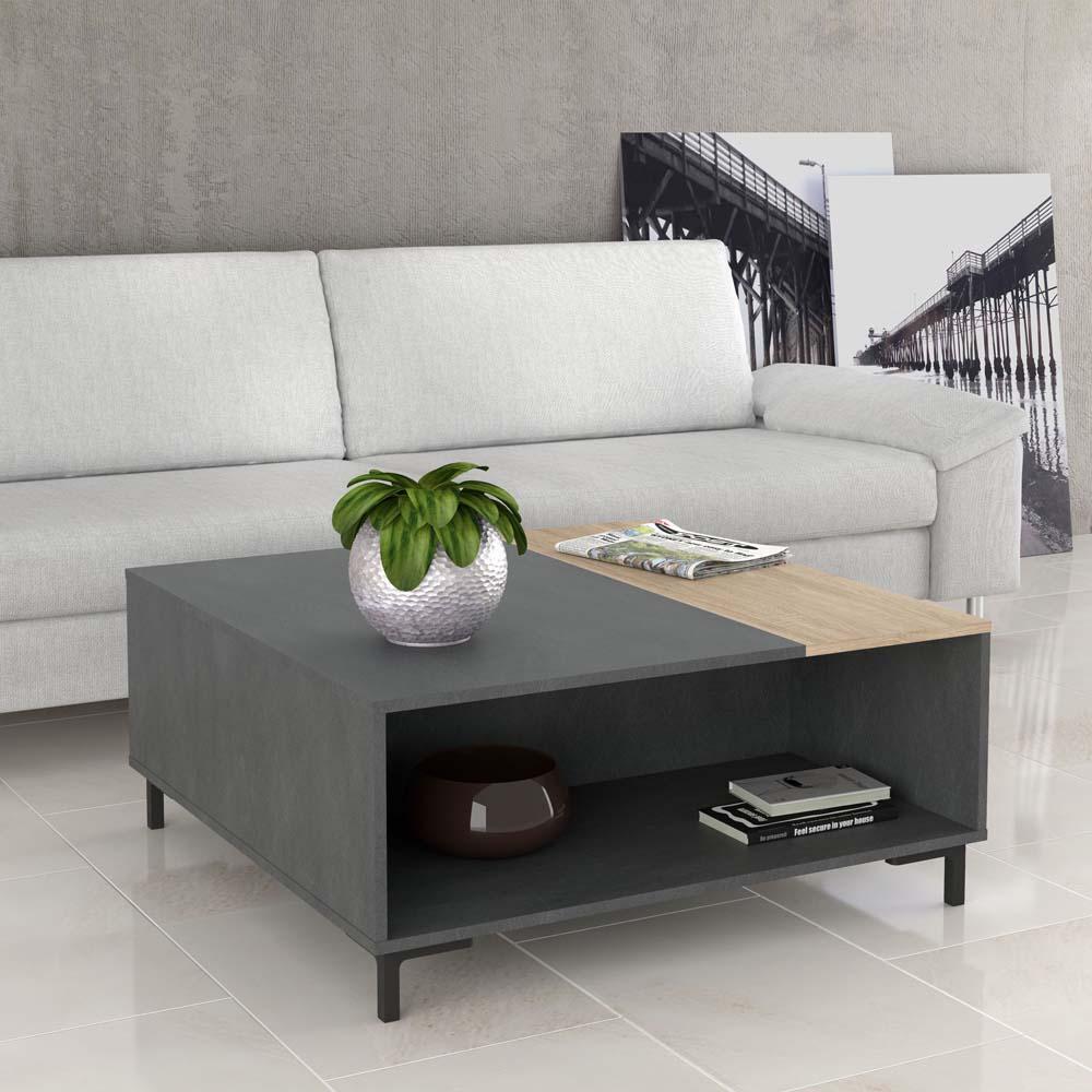 Forte SYRAKUS Couchtisch Betonoptik Matera / Sonoma Eiche CNF2T501-C848