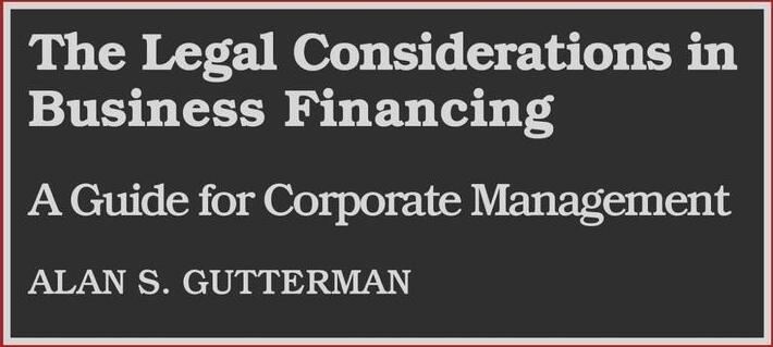 Sonstige Verlage The Legal Considerations in Business Financing