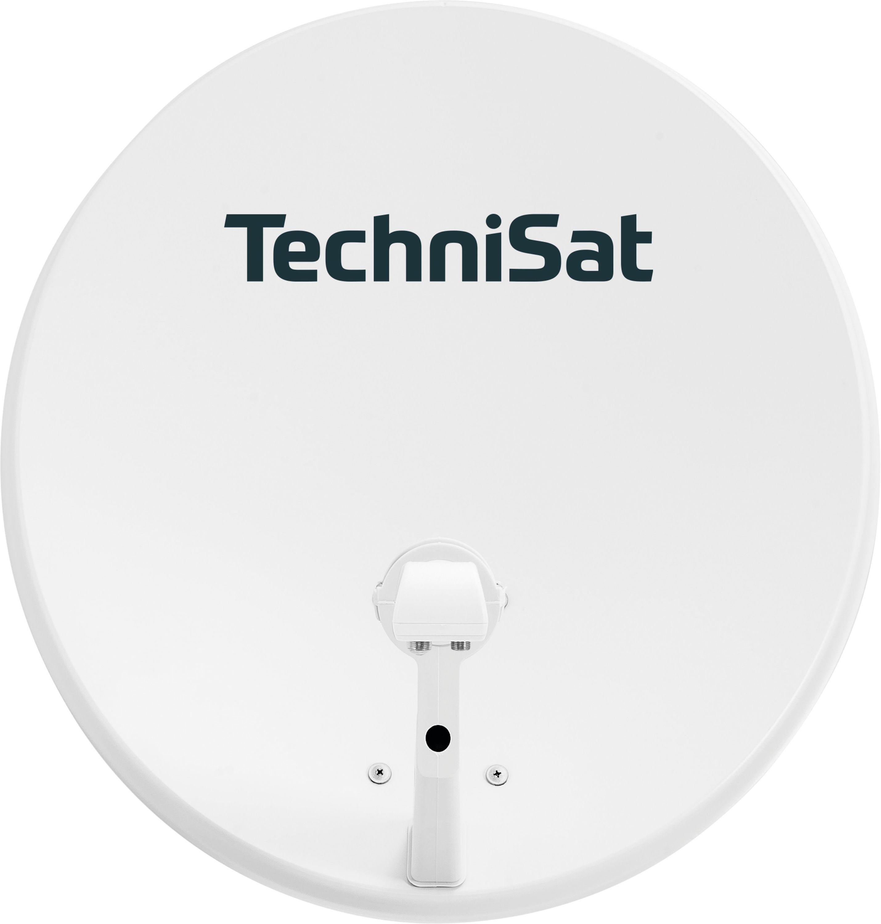 TechniSat TECHNITENNE 60 | 60 cm Satelliten-Schüssel mit Twin-LNB | lichtgrau 1060/2882