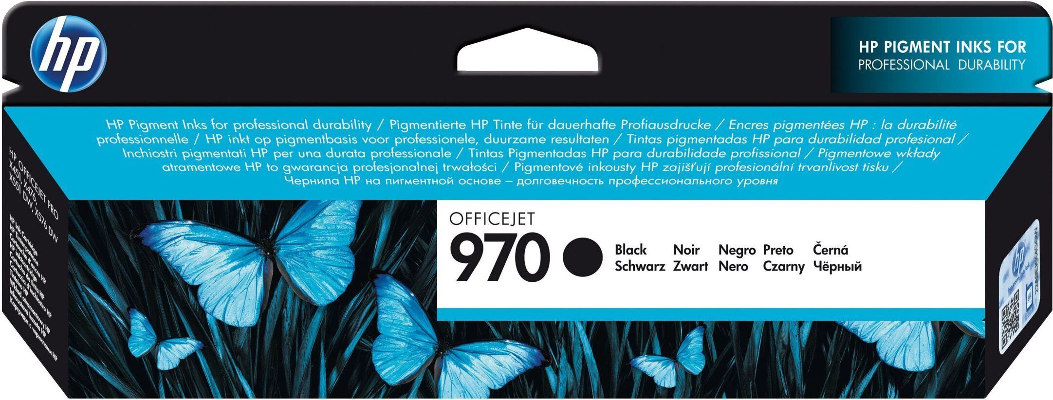 HP Čierna originálna atramentová kazeta 970, Štandardná výťažnosť, Čierna, Atrament na pigmentovej báze, 56,5 ml, 1 kusov, 3000 strany