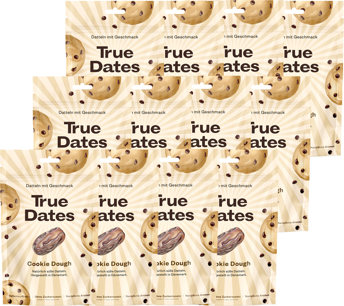 True Company True Dates Datteln Cookie Dough natürliche Datteln 100g 12er Pack 6003-6003-12