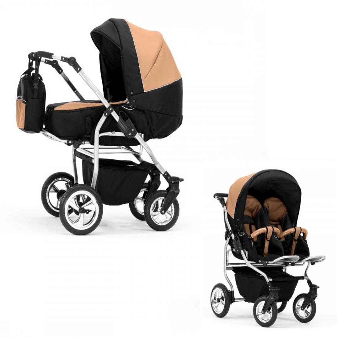 Zwillingskinderwagen 2 in 1 Duo Twin inkl. Sportsitze - 11 Teile - in 20 Farben