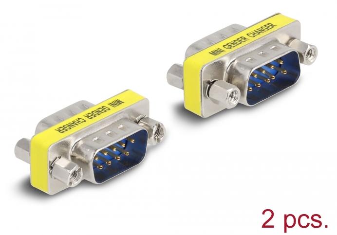 DELOCK D-Sub 9Pin St/St (Mutter-Mutter) 2 St. 66464