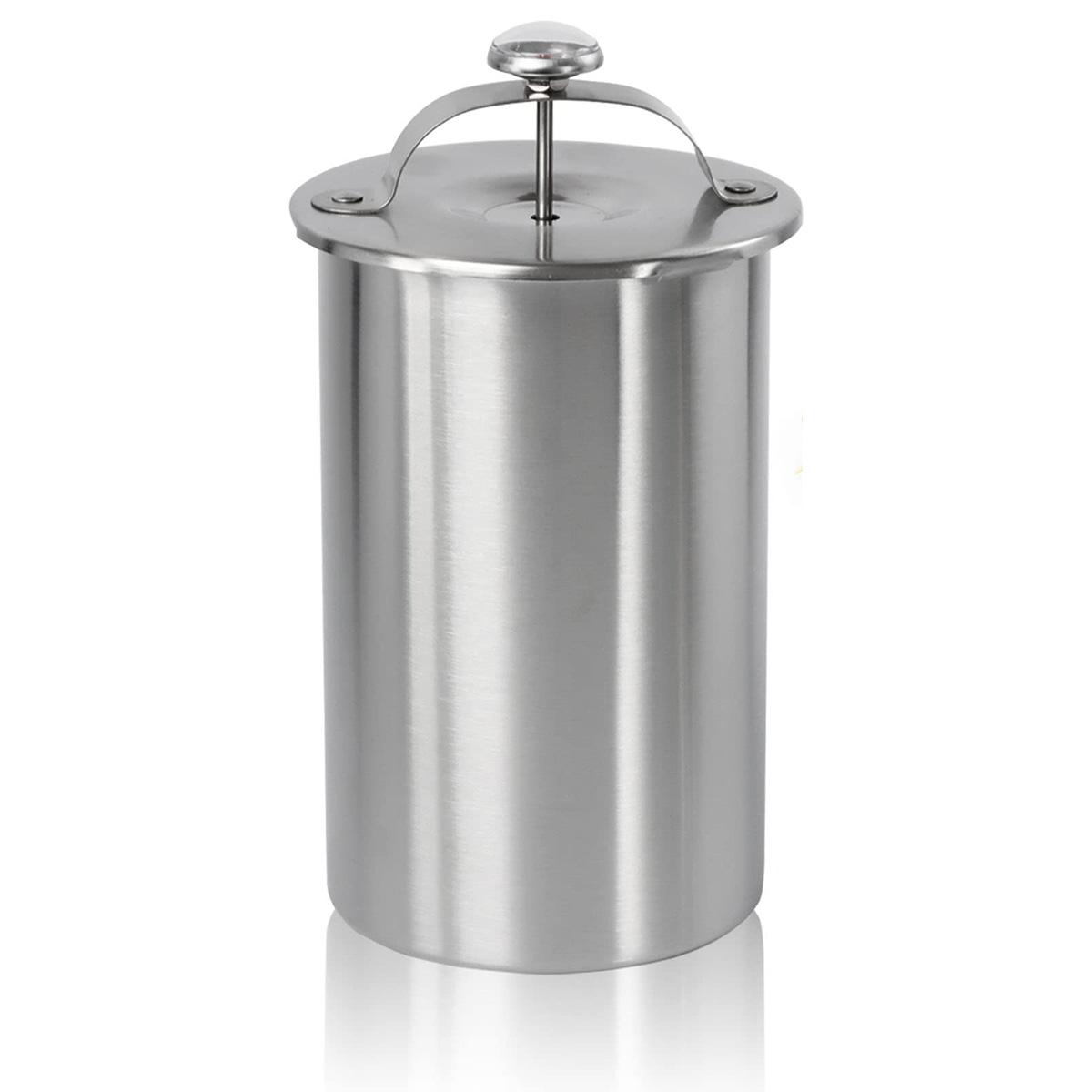 Slyrun 1.5L Schinkenkocher Edelstahl 304, Fleischpresse mit Thermometer, Für hausgemachten Schinken, Bacon & Fleischpressen KAUF-QYSP-KF2384-020