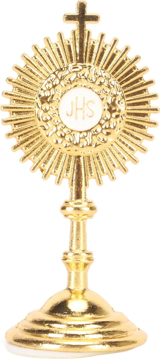 Gistuch Katholische Tischdekoration Legierung christliche Kommunion Statue -Orament für Religionspartei -Büro Auto