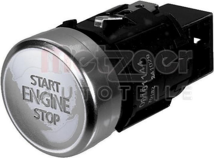 Start-Stopp-Knopf Druckbetätigung 4-polig silber METZGER für u.a. VW GOLF 09161144
