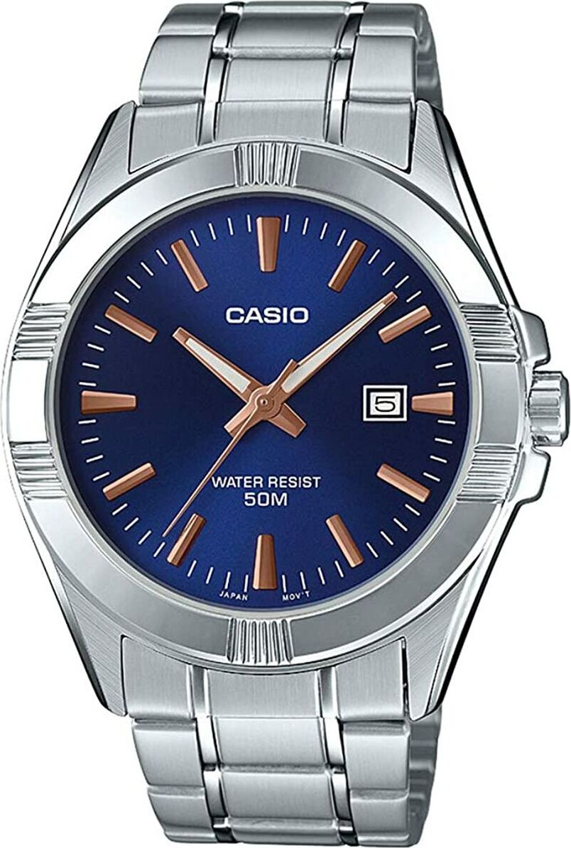 Pánske hodinky Casio BOLD DATE - BLUE Silver (Ø 43,5 mm)