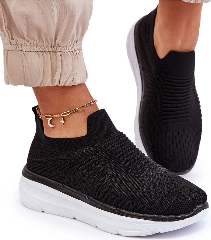 Butosklep Damen-Slip-on-Sportschuhe Schwarz Ferive 38