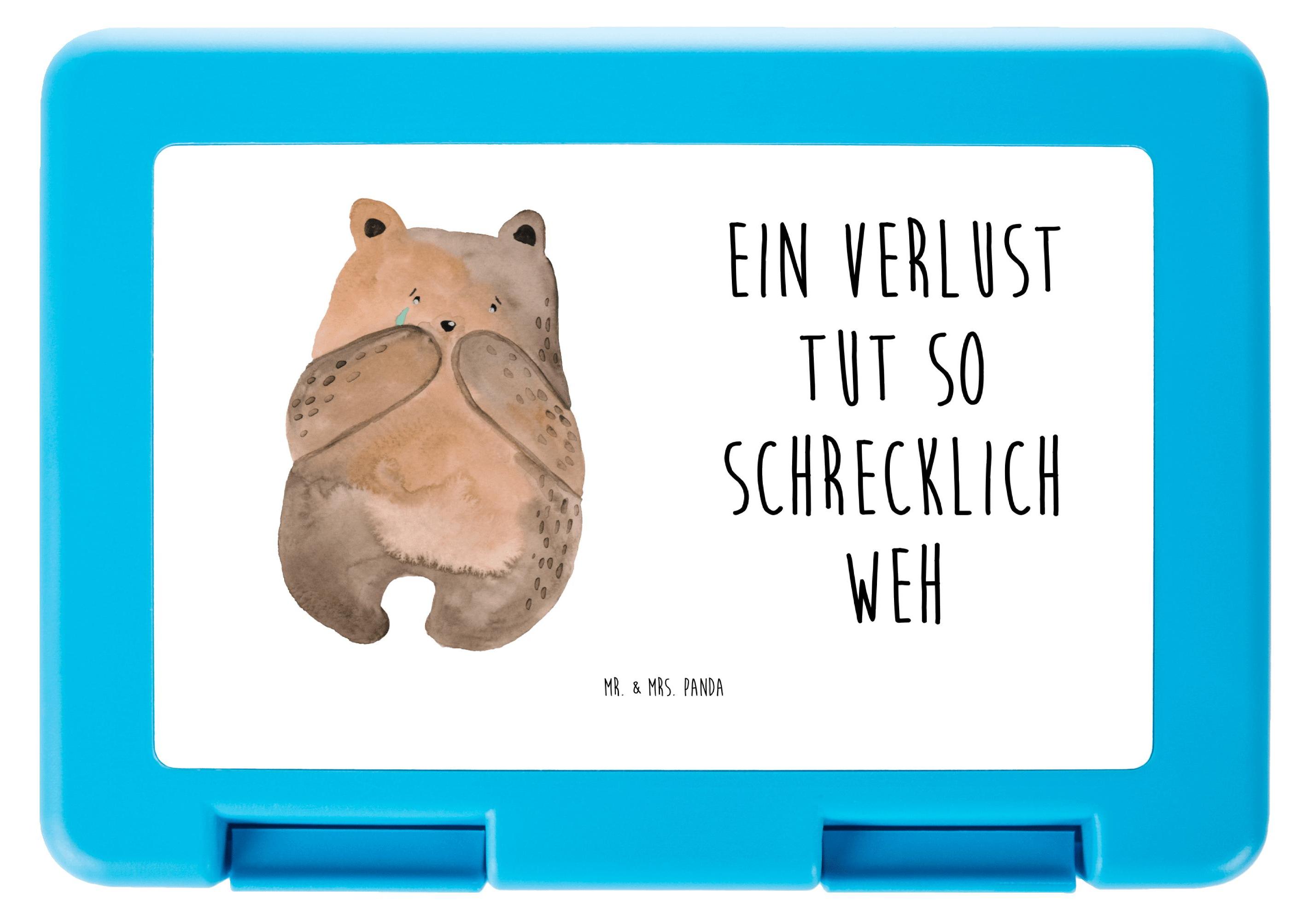 Mr. & Mrs. Panda Lunchbox Bär Verlust - Weiß - Geschenk, Trauer Trauergeschenk Traurig Trösten Trost Liebeskummer, Pausenbrotbox, Bento Box, Snackbox, Butterbrotdose PD-1080817-STANDARD