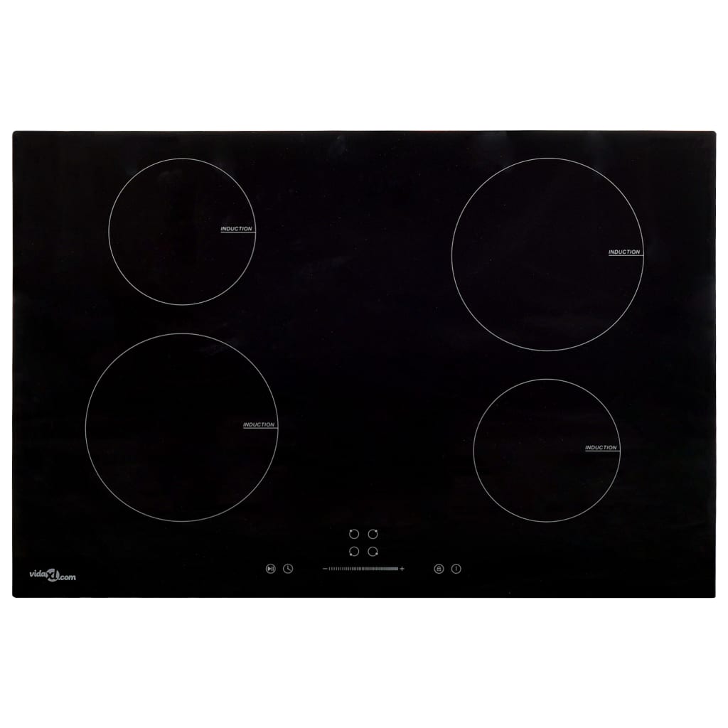 Indukčná varná doska Prolenta Premium so 4 platňami Touch Control sklo 77 cm 7000 W