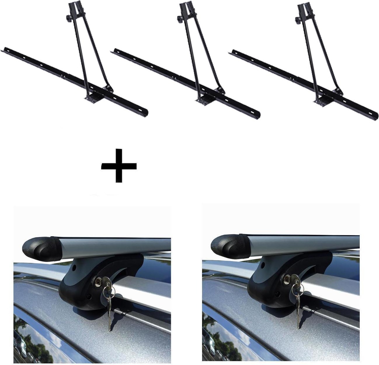 3x Fahrradträger ORION + Relingträger VDP L120 kompatibel mit für Mazda 5 05-10 VDP_3ORION_SC-R-005-120_mazda5